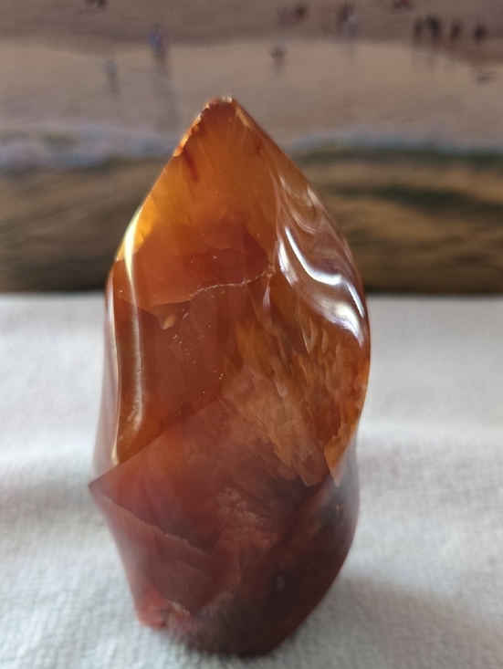 Other - Polished Carnelian Flame Stone